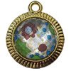 Jewelry Findings, CCB Plastic Pendant with Resin, 27x34mm, Sold by PC