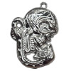 Jewelry Findings, CCB Plastic Pendant Antique Silver, 37x52mm, Hole:4mm, Sold by PC