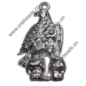 Jewelry Findings, CCB Plastic Pendant Antique Silver, 28x54mm, Hole:4mm, Sold by PC