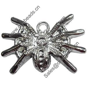 Jewelry Findings, CCB Plastic Pendant Antique Silver, 45x33mm, Hole:4mm, Sold by PC