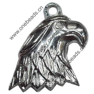 Jewelry Findings, CCB Plastic Pendant Antique Silver, 27x37mm, Hole:4mm, Sold by PC
