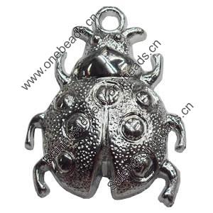 Jewelry Findings, CCB Plastic Pendant Antique Silver, 31x42mm, Hole:4mm, Sold by PC