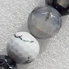 Agate Beads, Faceted Round, 8mm, Hole:Approx 1mm, Sold per 16-inch Strand