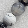 Agate Beads, Faceted Round, 10mm, Hole:Approx 1mm, Sold per 16-inch Strand