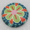 Polymer Cabochons, Flat Round 36mm Hole:2mm, Sold by Bag 