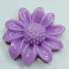 Resin Cabochons, NO Hole Headwear & Costume Accessory, Flower 22mm, Sold by Bag