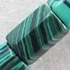 Malachite Beads，Faceted Drum, 10x15mm, Hole:Approx 1mm, Sold per 16-inch Strand