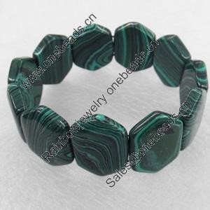 Malachite Bracelet，25mm, Length Approx:7.1-inch, Sold by Strand