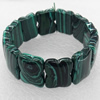 Malachite Bracelet，21mm, Length Approx:7.1-inch, Sold by Strand