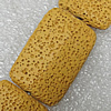 Natural Lava Beads, Rectangle 28x19mm Hole:2mm, Sold per 16-inch Strand