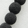 Natural Lava Beads, Round 12mm Hole:1mm, Sold per 16-inch Strand