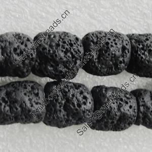 Natural Lava Beads, 11x13mm Hole:1mm, Sold per 16-inch Strand