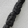 Natural Lava Beads, 11x20mm Hole:1mm, Sold per 16-inch Strand