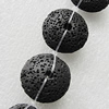 Natural Lava Beads, Rondelle 26x12mm Hole:1mm, Sold per 16-inch Strand