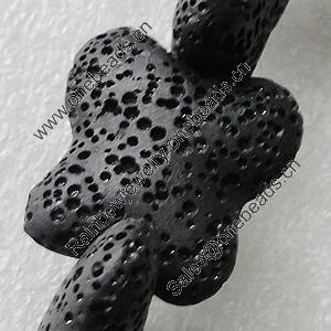 Natural Lava Beads, 21x21x7mm Hole:2mm, Sold per 16-inch Strand