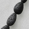 Natural Lava Beads, Teardrop 22x15x10mm Hole:1mm, Sold per 16-inch Strand