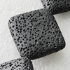 Natural Lava Beads, Diamond 31x31x8mm Hole:2mm, Sold per 16-inch Strand