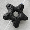 Natural Lava Beads, Star 35x9mm Hole:2mm, Sold per 16-inch Strand