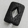 Natural Lava Beads, Rectangle 31x23x9mm Hole:2mm, Sold per 16-inch Strand