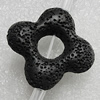 Natural Lava Beads, 33x33x9mm Hole:2mm, Sold per 16-inch Strand