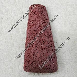 Natural Lava Pandents, Trapezia 58x27x15mm, Sold by PC