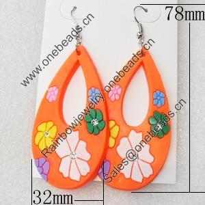 Silicon Rubber Fashionable Earring, 32x78mm, Sold by Dozen