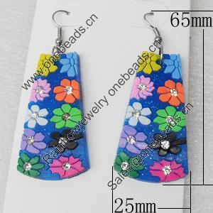 Silicon Rubber Fashionable Earring, 25x65mm, Sold by Dozen