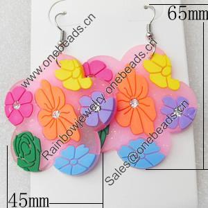 Silicon Rubber Fashionable Earring, 45x65mm, Sold by Dozen