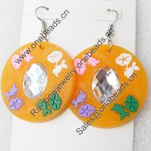 Silicon Rubber Fashionable Earring, 40x60mm, Sold by Dozen