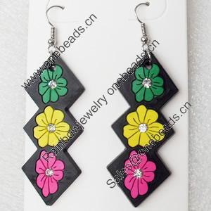 Silicon Rubber Fashionable Earring, 22x70mm, Sold by Dozen