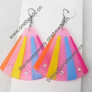 Silicon Rubber Fashionable Earring, 46x65mm, Sold by Dozen
