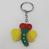 Iron Key Chains with Acrylic Charm, Dragonfly 56x53mm, Sold by PC 