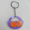 Iron Key Chains with Acrylic Charm, 55x47mm, Sold by PC 