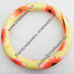 Pottery Clay Bracelet, width approx:12mm, Outer diameter about:6-inch, Sold by PC