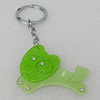 Iron Key Chains with Acrylic Charm, 58x47mm, Sold by PC 