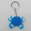 Iron Key Chains with Acrylic Charm, 69x50mm, Sold by PC 