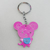 Iron Key Chains with Acrylic Charm, 53x55mm, Sold by PC 