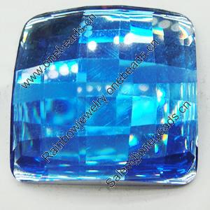 Resin Zircon, No-Hole Jewelry findings, Faceted Square, 5mm, Sold by Bag