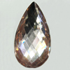 Resin Zircon, No-Hole Jewelry findings, Faceted Teardrop, 9x18mm, Sold by Bag