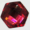 Resin Zircon, No-Hole Jewelry findings, Faceted Polygon, 8mm, Sold by Bag