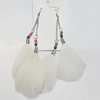 Fashional Earrings, Feather, Sold by Dozen 