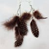 Fashional Earrings, Feather, Sold by Dozen 