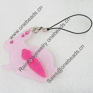 Mobile Decoration, 69x55mm, Chain Length:about 2.8-inch, Sold by Dozen