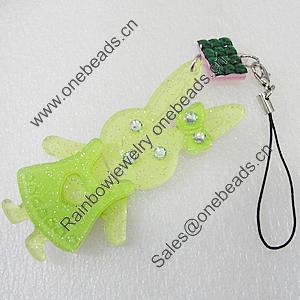 Mobile Decoration, 39x75mm, Chain Length:about 2.8-inch, Sold by Dozen