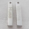 Zinc alloy Jewelry Pendant/Charm, Nickel-free & Lead-free A Grade, 40x7mm Hole:3mm, Sold by PC 