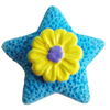 Resin Cabochons, No-Hole Jewelry findings, Star, 26mm, Sold by PC