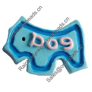Resin Cabochons, No-Hole Jewelry findings, 30x23mm, Sold by PC