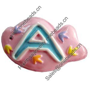 Resin Cabochons, No-Hole Jewelry findings, 30x19mm, Sold by PC