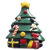 Resin Cabochons, No-Hole Jewelry findings, Christmas Tree, 41x53mm, Sold by PC