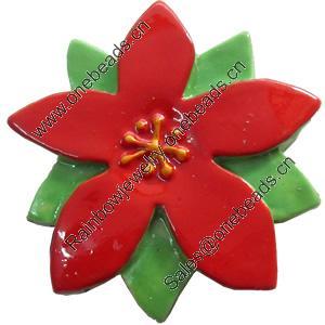 Resin Cabochons, No-Hole Jewelry findings, 42mm, Sold by PC